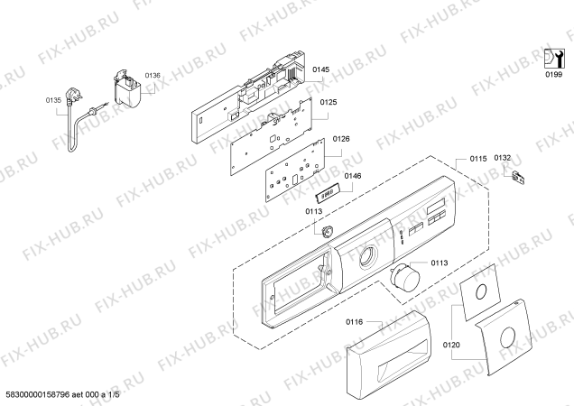 Схема №2 KWF71415 Koenic с изображением Вкладыш в панель для стиралки Bosch 00656298