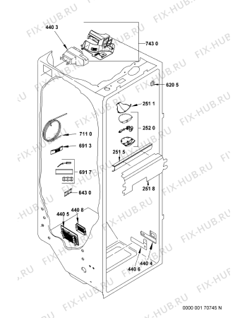 Взрыв-схема холодильника Whirlpool FRWW2VAF20/0 - Схема узла