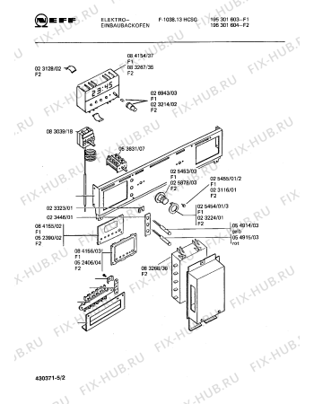 Взрыв-схема плиты (духовки) Neff 195301603 F-1038.13HCSG - Схема узла 02