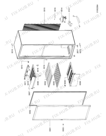 Схема №1 KRVC1810 LH с изображением Рукоятка для холодильника Whirlpool 482000003077