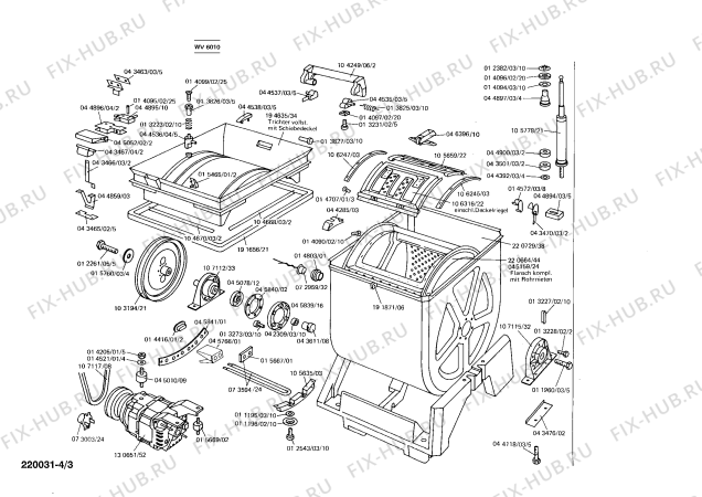 Схема №2 WV6010 SIWAMAT 601 с изображением Подшипник для стиралки Siemens 00107115