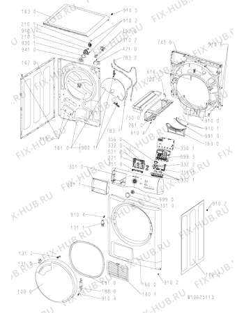 Схема №1 AZB 959 с изображением Микромодуль для стиральной машины Whirlpool 481010583820