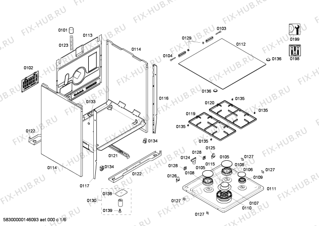 Схема №2 HP34W510J с изображением Переключатель для электропечи Siemens 00619344