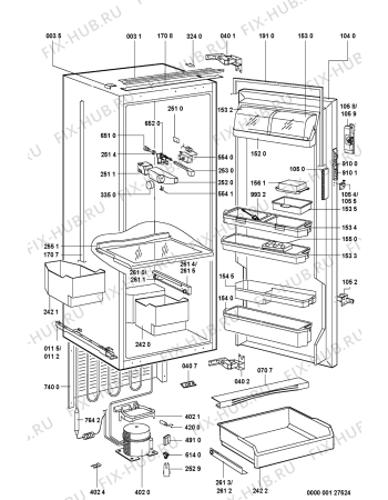 Схема №1 IKE 239-4 с изображением Ящик (корзина) для холодильной камеры Whirlpool 481241879681