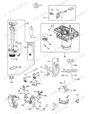 Взрыв-схема кофеварки (кофемашины) DELONGHI MAGNIFICA S CAPPUCCINO  ECAM22.360.B   S11 - Схема узла 5