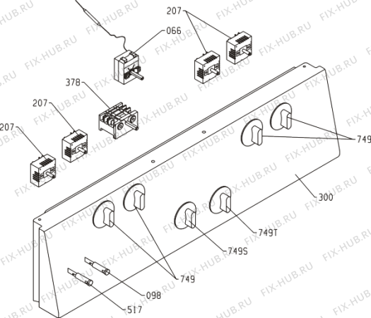 Взрыв-схема плиты (духовки) Gorenje EC275B (179853, E51T2-E2) - Схема узла 03