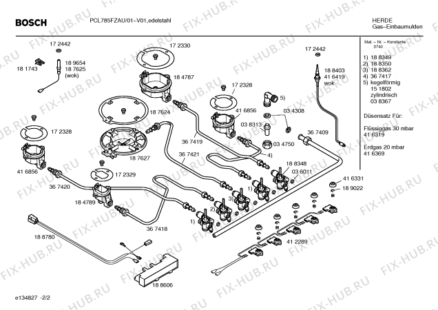 Взрыв-схема плиты (духовки) Bosch PCL785FZA Bosch - Схема узла 02