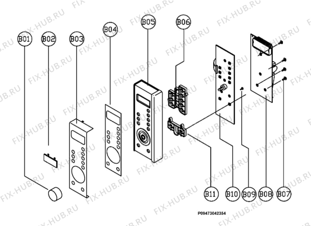 Взрыв-схема микроволновой печи Aeg Electrolux MCC307MC - Схема узла Section 2