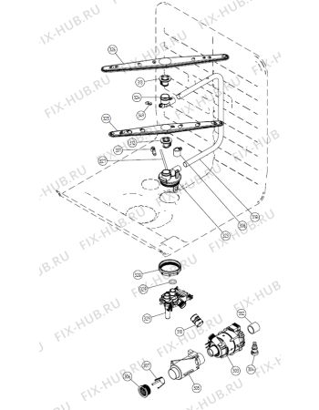 Взрыв-схема посудомоечной машины Asko D3731 XL US   -Titanium FI (340737, DW20.4) - Схема узла 03