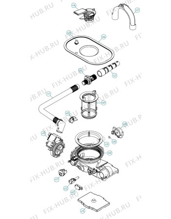 Взрыв-схема посудомоечной машины Asko D5253 XXL FI CE   -Titan FI Soft (337981, DW70.3) - Схема узла 04