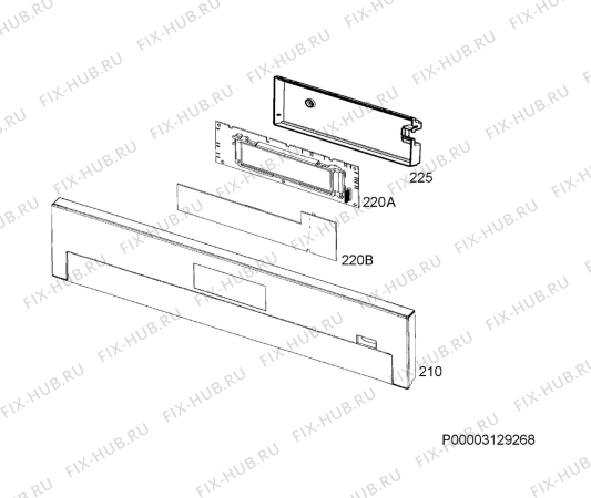 Взрыв-схема плиты (духовки) Aeg BSE682020M - Схема узла Command panel 037