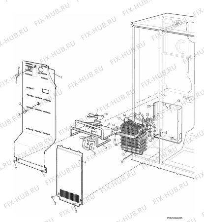 Взрыв-схема холодильника Rex Electrolux RS607ENF - Схема узла Section 7