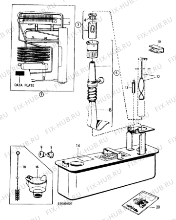 Взрыв-схема холодильника Unknown RAK362 - Схема узла C20 Kerosene armature  I