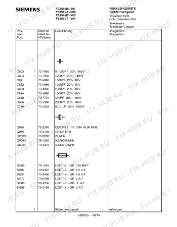 Схема №4 FS351V6 с изображением Инструкция по эксплуатации для жк-телевизора Siemens 00531159