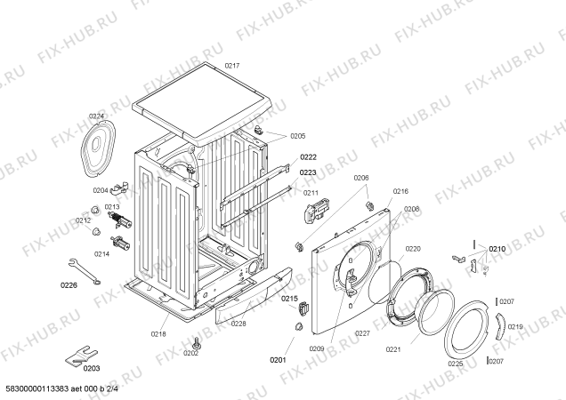 Схема №1 WFO2822EU с изображением Панель управления для стиралки Bosch 00663634