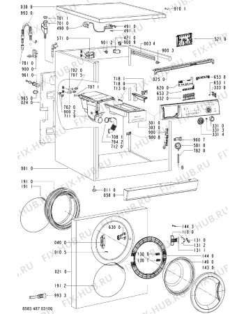 Схема №2 WA Sense 44 Di с изображением Микромодуль для стиральной машины Whirlpool 480111103205
