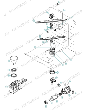 Взрыв-схема посудомоечной машины Gorenje VA9611QTUU-A02 NL   -VA9611QTUU-A02 (900001404, DW70.3) - Схема узла 03