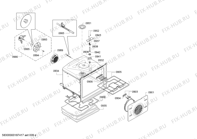 Схема №4 HM676G0S1A с изображением Инструкция по установке/монтажу для плиты (духовки) Siemens 18008220