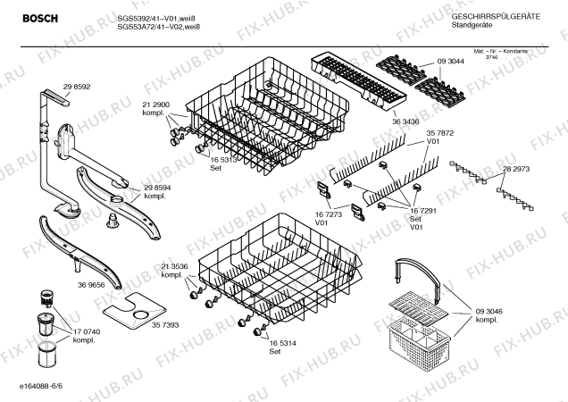Схема №2 SGS53A72 с изображением Инструкция по эксплуатации для посудомоечной машины Bosch 00586200