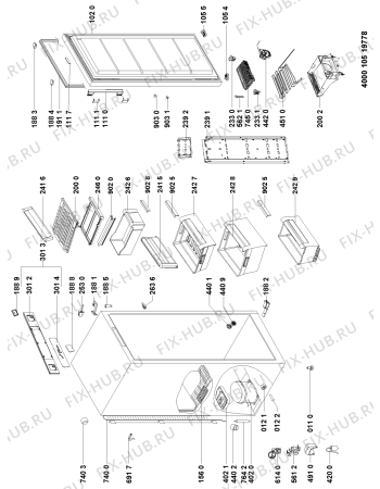 Схема №1 GKN 250 A+ GF с изображением Корпусная деталь для холодильной камеры Whirlpool 481010504976