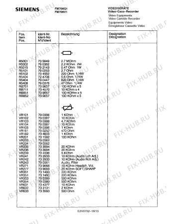 Схема №6 FM706Q1 с изображением Инструкция по эксплуатации для видеоаппаратуры Siemens 00530796