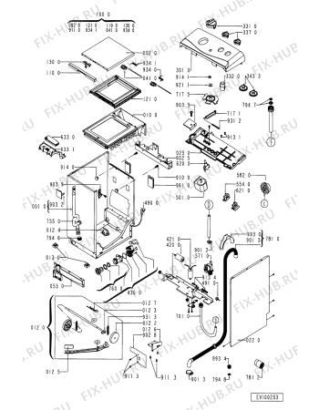 Схема №2 AWG 650-2/WP с изображением Обшивка для стиралки Whirlpool 481945328083
