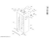 Схема №1 KAD90VB204 Side by side с изображением Петля двери для холодильной камеры Bosch 10001020