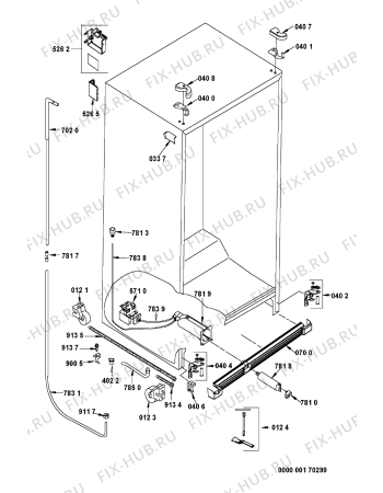 Взрыв-схема холодильника Whirlpool S25BRWW20A2 (F090529) - Схема узла