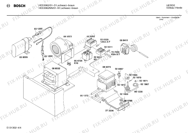 Взрыв-схема плиты (духовки) Bosch HEE6962 - Схема узла 04