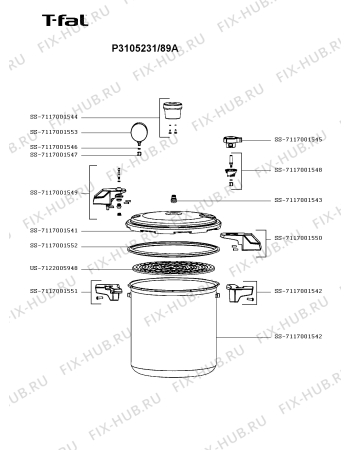 Схема №1 P3105231/89A с изображением Сотейника Seb SS-7117001553