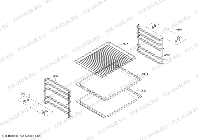 Взрыв-схема плиты (духовки) Bosch HBJ133BR0W - Схема узла 06
