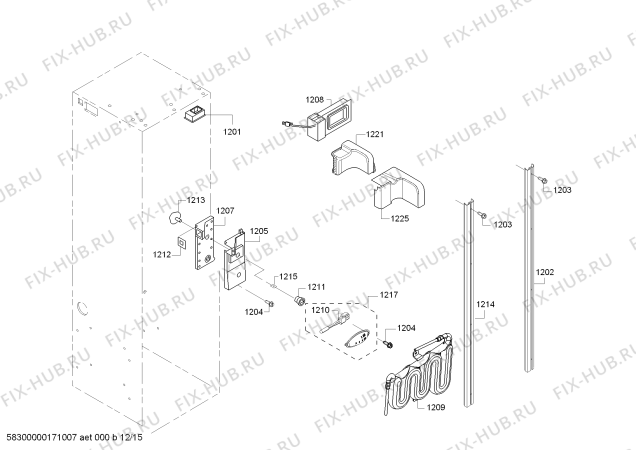 Схема №8 KBUDT4865E с изображением Скоба для посудомоечной машины Bosch 00752075
