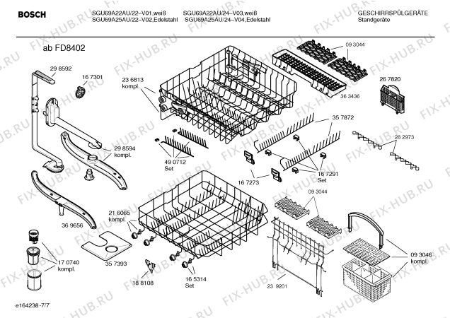 Схема №5 SGU69A22AU с изображением Инструкция по эксплуатации для посудомойки Bosch 00587920