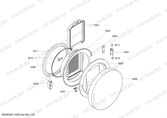 Схема №3 3SE946CE с изображением Кабель для сушилки Bosch 00663509