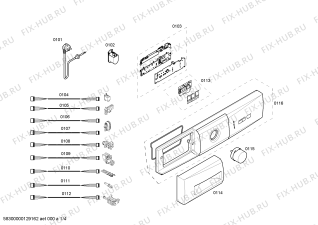 Схема №3 CM0920KGTR с изображением Панель управления для стиральной машины Bosch 00662280