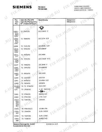 Схема №3 FM3639 с изображением Инструкция по эксплуатации для видеоэлектроники Siemens 00530346