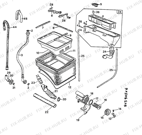 Взрыв-схема стиральной машины Electrolux WH225 - Схема узла Section 4