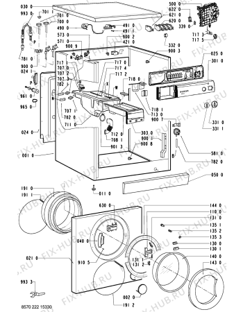 Схема №1 AWM 1203 с изображением Декоративная панель для стиральной машины Whirlpool 481245213662