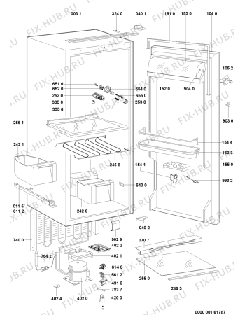 Схема №1 CB 603 W 301.235.18 с изображением Ящичек для холодильника Whirlpool 480131100762