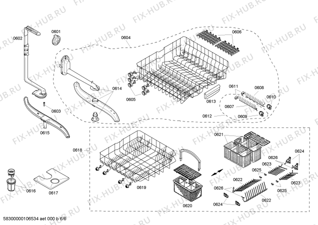 Схема №3 SHX36L05UC Bosch с изображением Кабель для посудомоечной машины Bosch 00494405