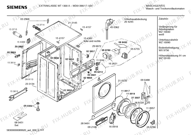 Схема №4 WD61390 EXTRAKLASSE WT1300A с изображением Ручка для стиралки Siemens 00481614