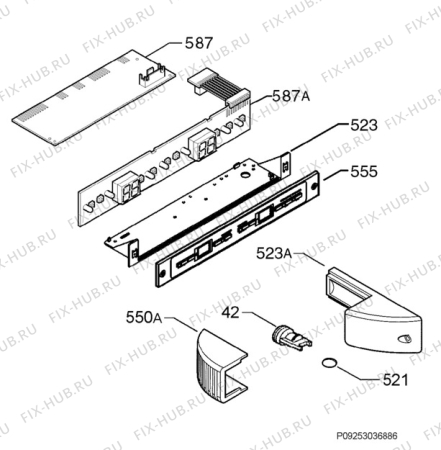 Взрыв-схема холодильника Electrolux ERG29760 - Схема узла Diffusor