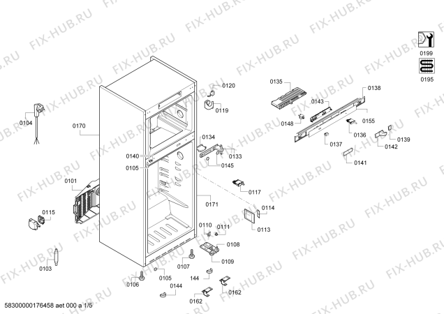 Схема №2 BD2556W3IN с изображением Силовой модуль для холодильной камеры Bosch 00754090