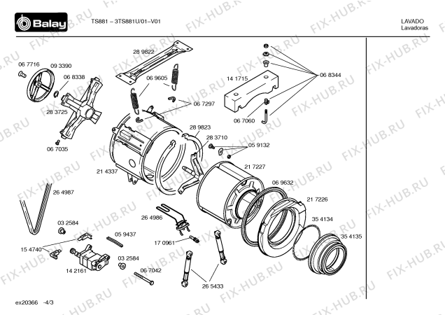 Схема №2 3TS881U ts881 с изображением Панель управления для стиралки Bosch 00365003