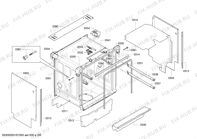 Схема №3 SX78T091EU с изображением Силовой модуль запрограммированный для посудомоечной машины Siemens 00655710