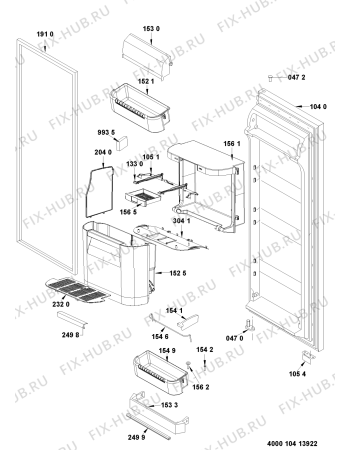 Схема №6 KSN 570 A+ GW с изображением Затычка для холодильной камеры Whirlpool 481010391761