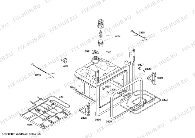 Схема №2 HBA11B120V Horno bosch indpnd.convnc.blanco.avisd с изображением Передняя часть корпуса для плиты (духовки) Bosch 00679056