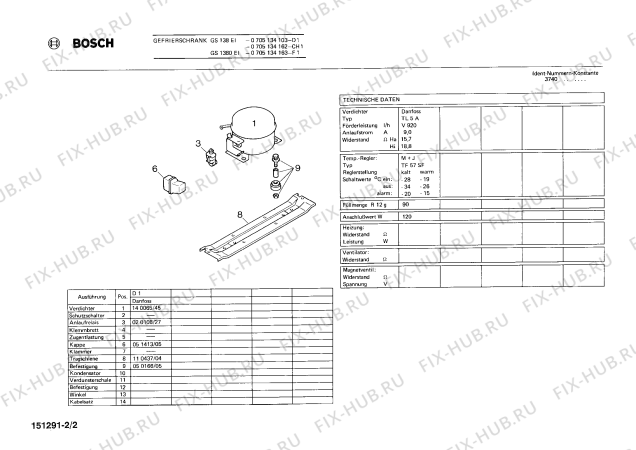 Взрыв-схема холодильника Bosch 0705134103 GS138EI - Схема узла 02