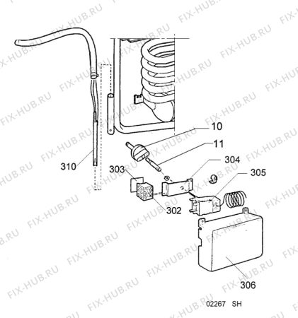 Взрыв-схема холодильника Electrolux MR1000 - Схема узла Cooling generator