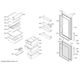 Схема №2 3KF6860W с изображением Дверь морозильной камеры для холодильной камеры Bosch 00714564